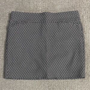 Elegant Black and White Patterned Skirt